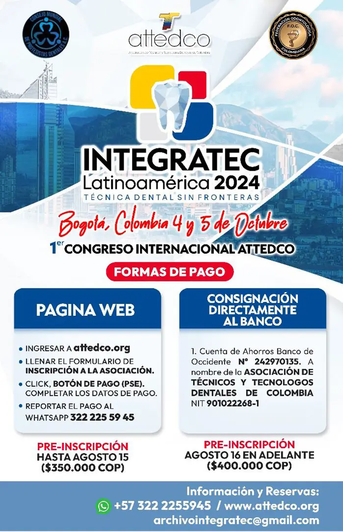 Attedco Congreso internacional Integratec 2024 - Pago